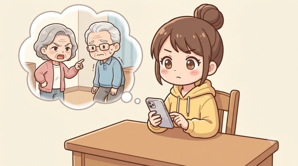 ケアマネにLINEで母の実態を伝える筆者
